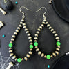 2.5" Nuclear Green Fire Opal Earrings