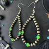 2.5" Nuclear Green Fire Opal Earrings