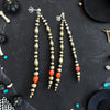 3.5" Blood Orange Fire Opal Earrings