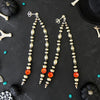 3.5" Blood Orange Fire Opal Earrings
