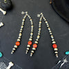 3.5" Blood Orange Fire Opal Earrings
