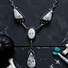 Augustine Largo White Buffalo Lariat + James Kee White Buffalo Earrings