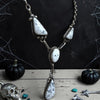 Augustine Largo White Buffalo Lariat + James Kee White Buffalo Earrings