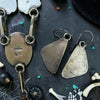 Augustine Largo White Buffalo Lariat + James Kee White Buffalo Earrings