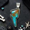 Mine 8 Turquoise Bolt Pendant | 2 1/4" | US Silversmith