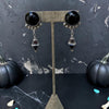 Vintage Taxco Black Onyx Dangle Earrings | 2 1/4"