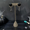 Vintage Taxco Black Onyx Dangle Earrings | 2 1/4"