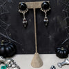 Vintage Taxco Black Onyx Dangle Earrings | 2 1/4"