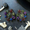 Vintage Nakai Fine Native Jewelry Multi-Gem Cluster Earrings | 1 1/4"