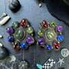 Vintage Nakai Fine Native Jewelry Multi-Gem Cluster Earrings | 1 1/4"