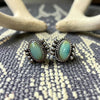 Vintage New-Old Stock Native Made Turquoise Stud Earrings | 1/2"