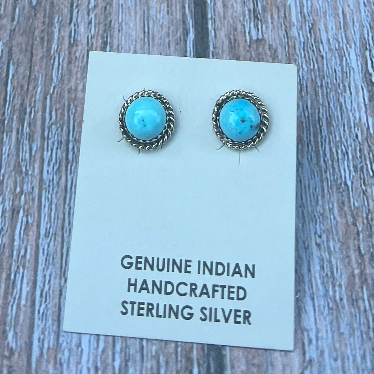 Kingman XL Stud Earrings- Esther White
