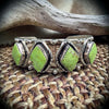 Gaspeite Four-Stone Cuff