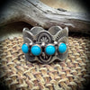 Native-Made Kingman Turquoise Wide Band Ring