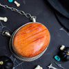 Orange Spiny Oval Bar Necklace — Antoinette Martinez