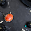 Orange Spiny Oval Bar Necklace — Antoinette Martinez