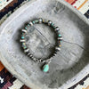 7.75" Hubi Turquoise & Sterling Pearl Lobster Clasp Bracelet