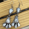 Vintage White Buffalo Set- Choker & Gorgeous Dangle Earrings- Native Handmade