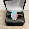 Cotton Candy Oval Ring – Navajo Artist Dave Skeets (7.5)