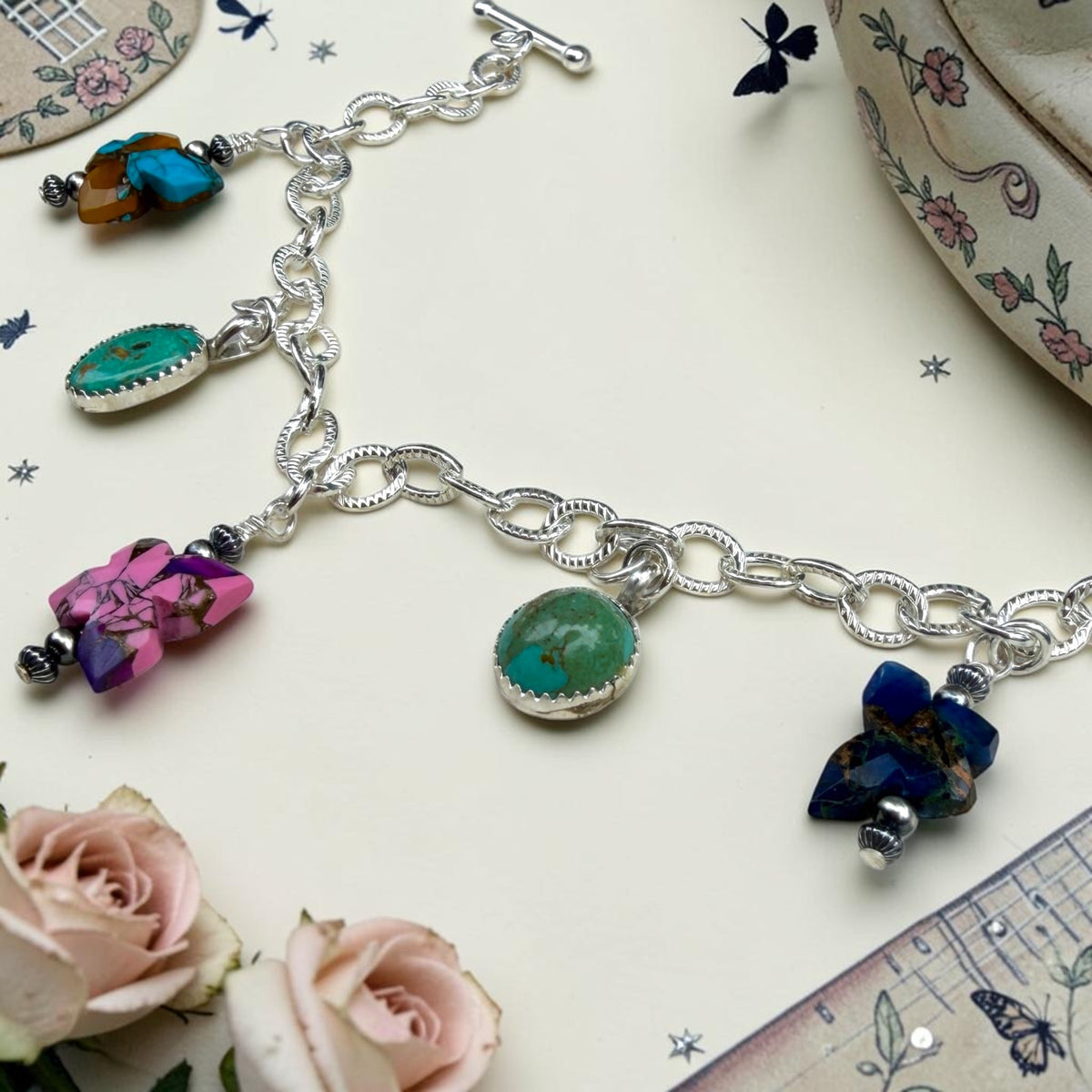 Charmed, I'm Sure- 8" Toggle Charm Bracelet