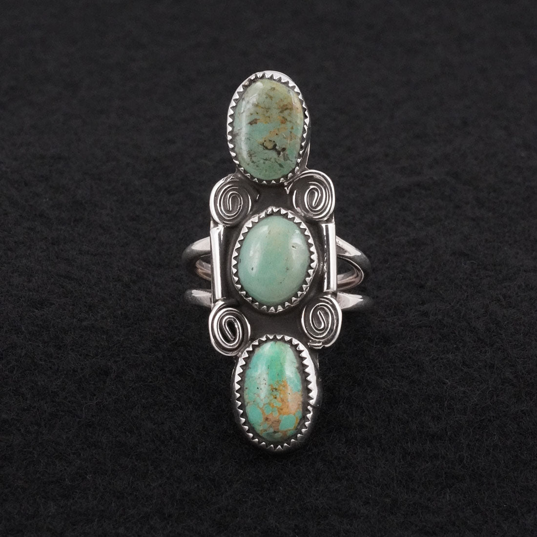 Triple Stone Kingman Rings by Priscilla Reeder