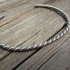 Sterling Silver Horse Tail Twist Cuff - Tahe