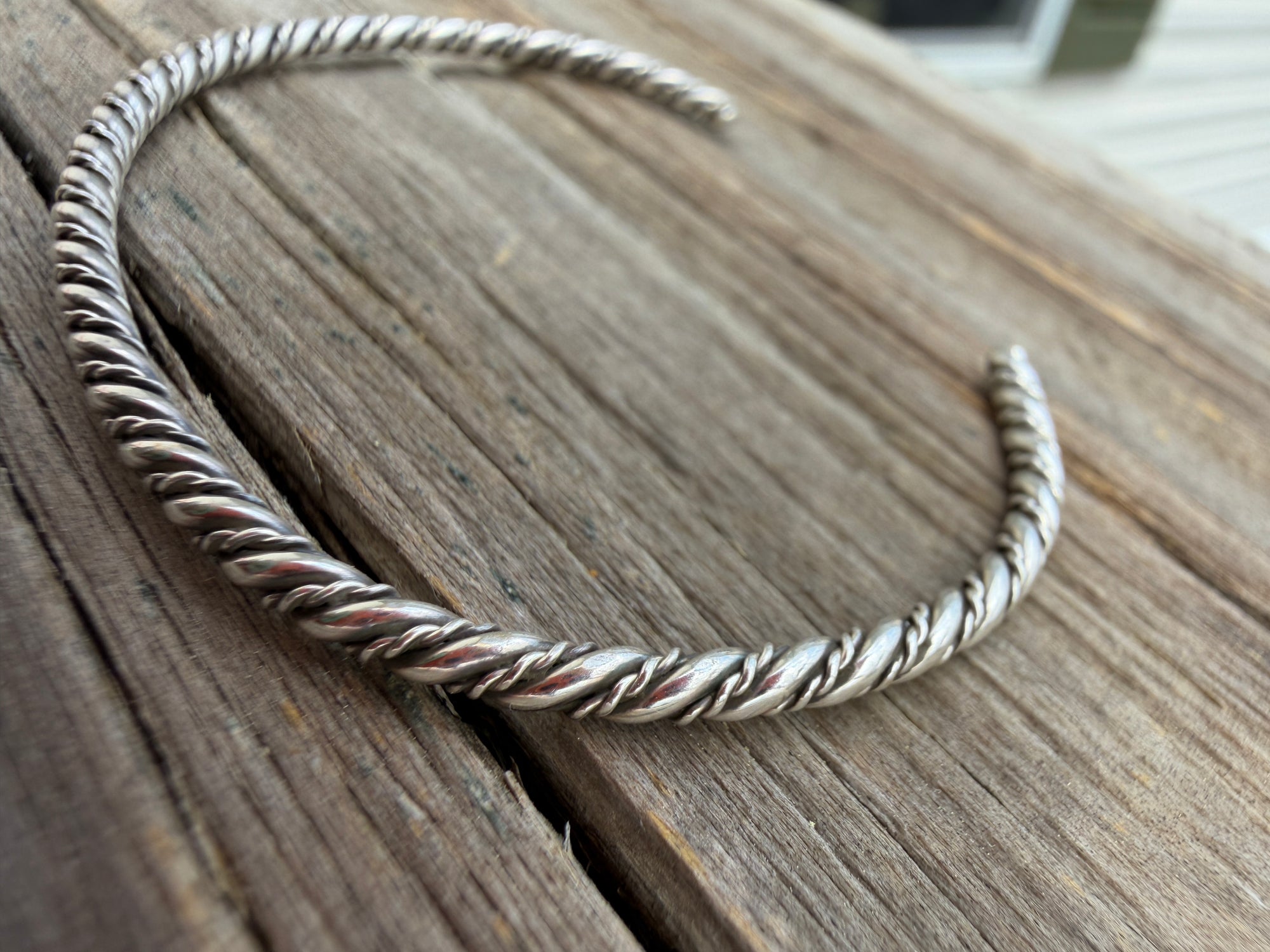 Sterling Silver Horse Tail Twist Cuff - Tahe