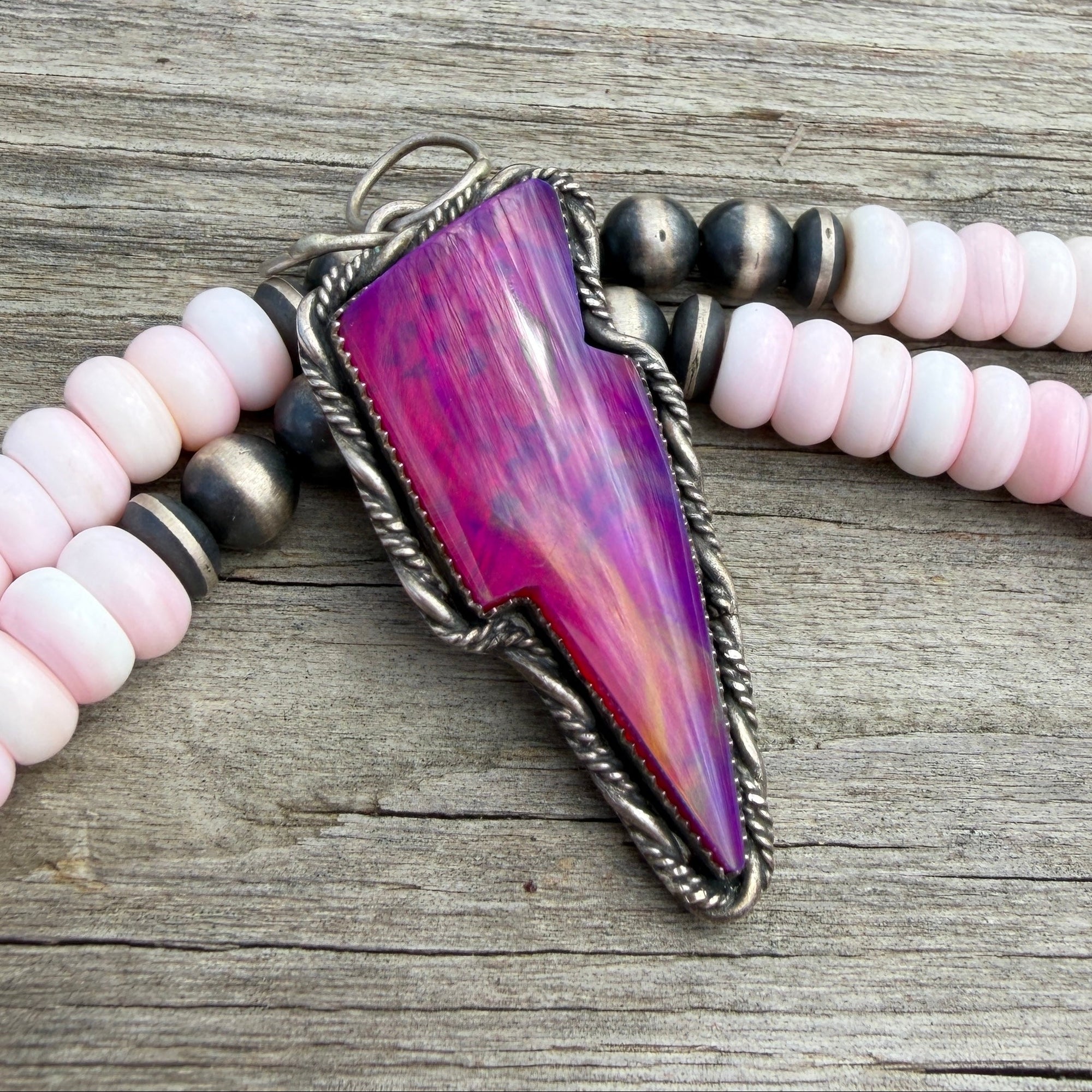 Aurora Opal Bolt Pendant