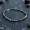 Sleepy Lavender & Nuclear Green Fire Opal Graduated Choker — 14" + 2"