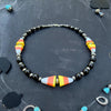 Black Onyx & Candy Corn Necklace — 16"