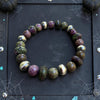 Stichite & Ruby Zoisite Stretch Bracelet — 6.25"