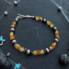 Ethiopian Fire Opal, Peridot & Lepidolite T-Clasp Bracelet — 7.25"