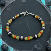 Ethiopian Fire Opal, Peridot & Lepidolite T-Clasp Bracelet — 7.25"