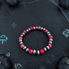 Pink Sea Sediment Jasper Stretch Bracelet — 6.25"