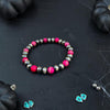 Pink Sea Sediment Jasper Stretch Bracelet — 6.25"