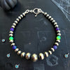 Sleepy Lavender & Nuclear Green Opal T-Clasp Bracelet — 6.75"