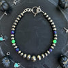 Sleepy Lavender & Nuclear Green Opal T-Clasp Bracelet — 6.75"