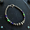 Sleepy Lavender & Nuclear Green Opal T-Clasp Bracelet — 6.75"