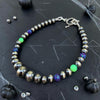 Sleepy Lavender & Nuclear Green Opal T-Clasp Bracelet — 6.75"