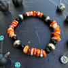 Orange Spiny Stretch Stacker Bracelets