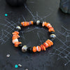 Orange Spiny Stretch Stacker Bracelets
