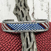 BEADED AMERICAN FLAG BRACELET by HARRY LOWE JR – NAVAJO