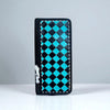 Turquoise Check Tooled & HOH Jewelry Wallet