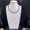 Crimson & Blood Orange Fire Opal Choker — 14.5" + 1.5" Extender