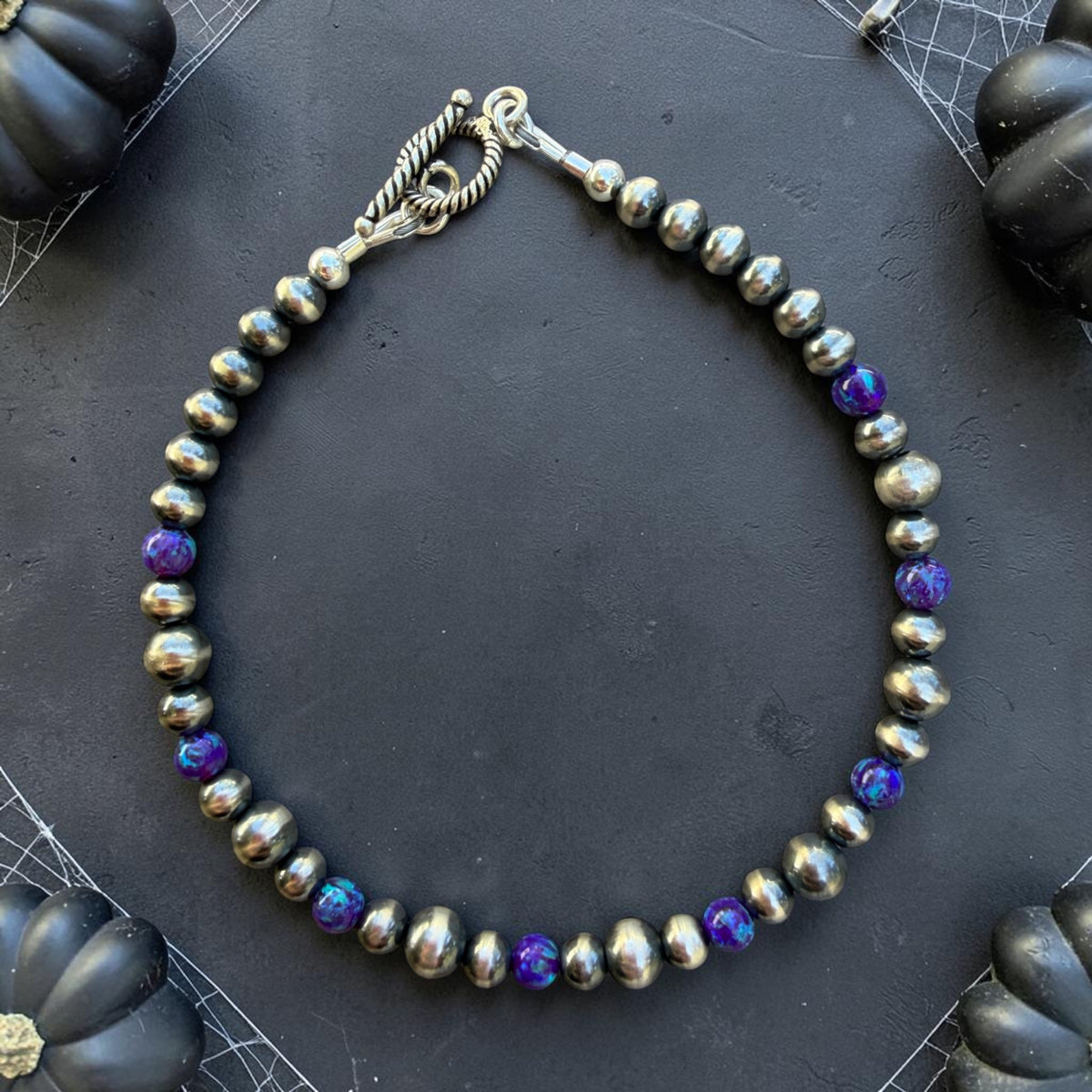 Sleepy Lavender Fire Opal T-Clasp Bracelet — 7.25"
