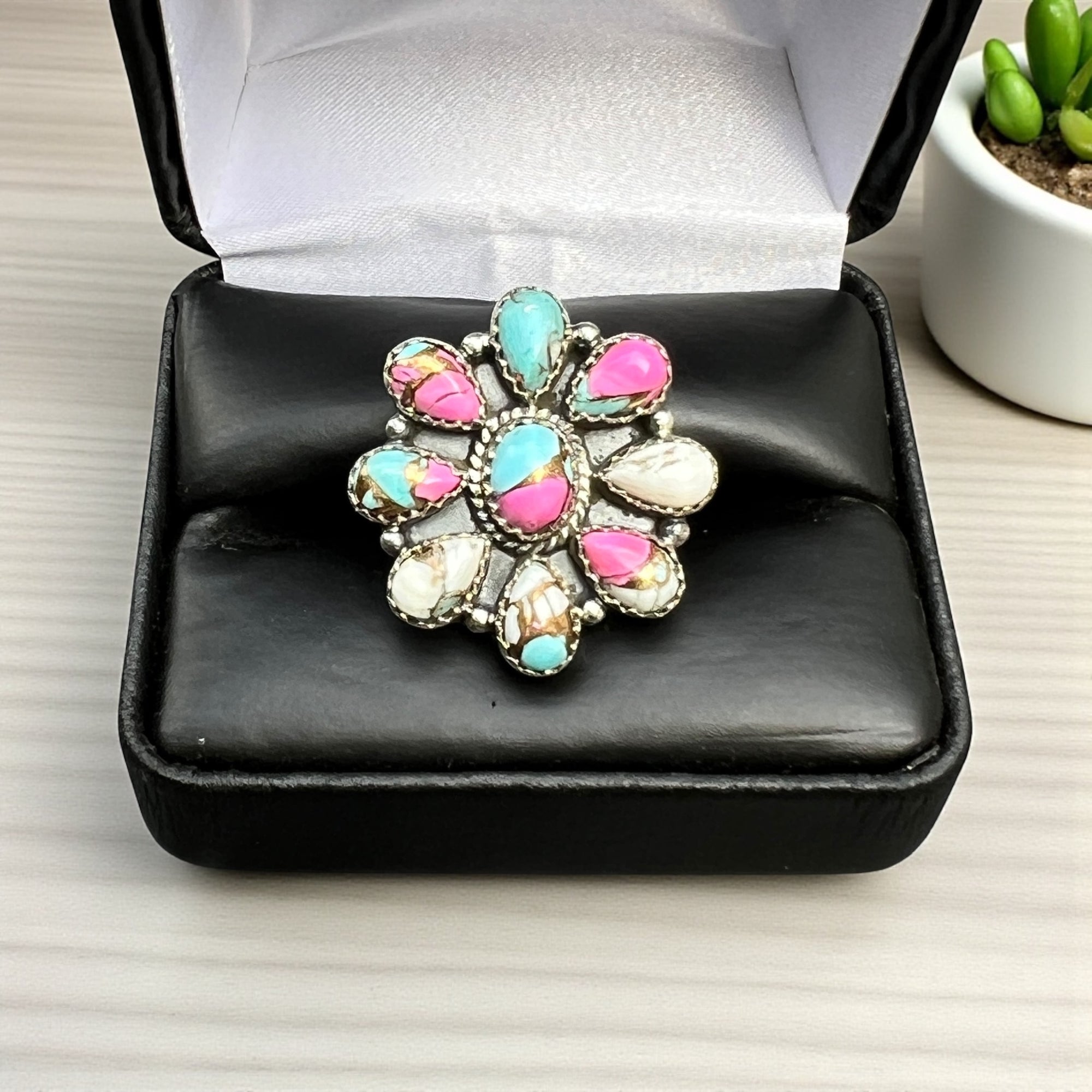 Cotton Candy Cluster Rings- Adjustable