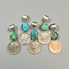 Native-Made Turquoise & Mercury Dime Pendant