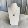 Native Made Turquoise Pendant Necklace – 18" Sterling Chain