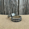 Vintage Cowboy Jewelers Sterling & Platinum Barbed Wire Ring Set-8.5