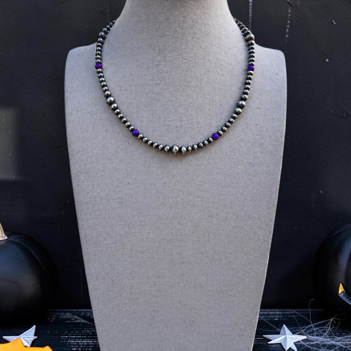 Sleepy Lavender Fire Opal Choker — 14.5" + 1.5" Extender